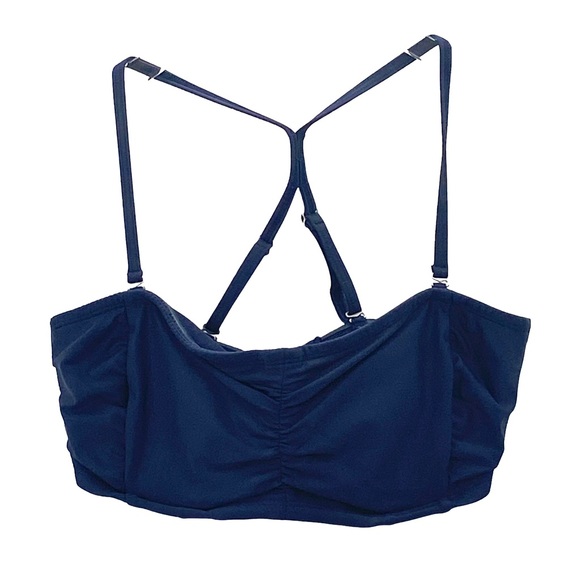 Athleta Swim Athleta Navy Blue Bandeau Bikini Swim Top Size 34 D Dd